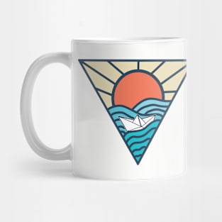 Art Deco Origami Boat Mug